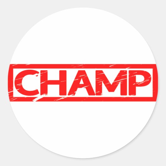 Champ Stamp Ronde Sticker
