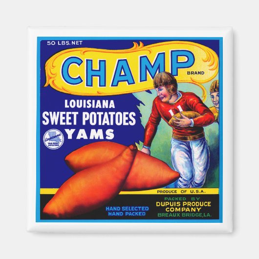 Champ Sweet-aardappelen Magneet (Voorkant)