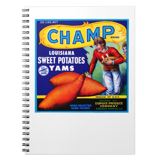 Champ Sweet-aardappelen Notitieboek (Voorkant)