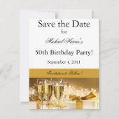 Champaagne Save the Date Invitation (Voorkant)