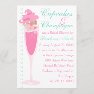 Champage, Cupcakes & Pearls Kaart