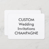 CHAMPAGNE 110 lb 5-inch x 3,5-inch bruiloft Kaart (Voorkant / Achterkant)