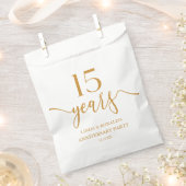 Champagne 15e bruiloft Jubileum Bedankzakje (Geknipt)