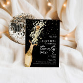 Champagne 21e verjaardag Black Gold uitnodiging