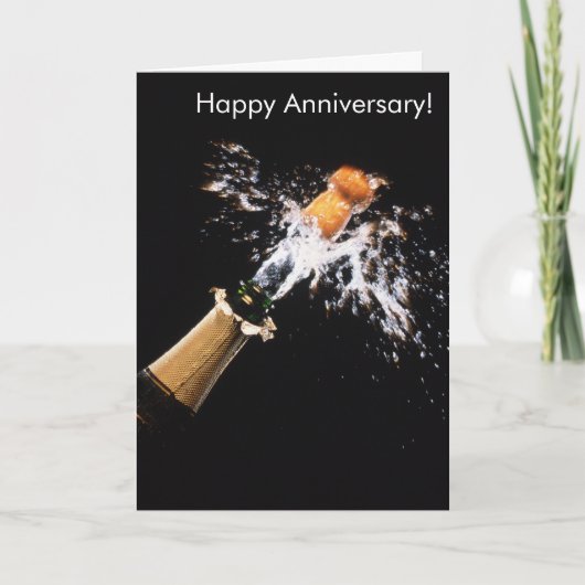 Champagne afbeelding voor wenskaart kaart (Voorkant)