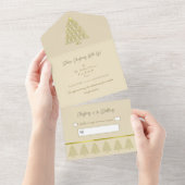 Champagne All in One Christmas Event Uitnodiging (Afscheurbaar)