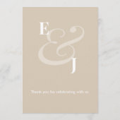 Champagne Ampersand Bruiloft | Modern Tafelnummer (Achterkant)