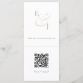 Champagne Ampersand Huwelijk | QR Code | Elegant Menu (Achterkant)