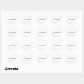 Champagne Ampersand Trouw | Monogram Envelop Ronde Sticker (Vel)