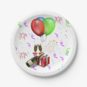 Champagne and Confetti New Years Papieren Bordje (Voorkant)