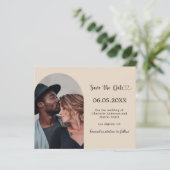 Champagne arch photo wedding Save the Date card (Staand voorkant)