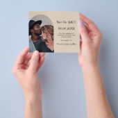 Champagne arch photo wedding Save the Date Flyer (Hand)