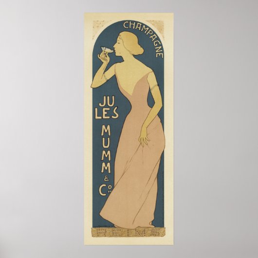 Champagne Art Nouveau-Posters Poster (Voorkant)