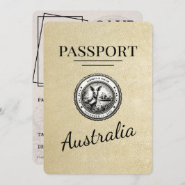 Champagne Australia Passport Bewaar de datum Save The Date