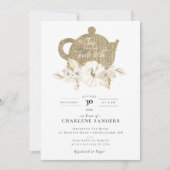 Champagne Autumn Bridal Tea Kaart (Voorkant)