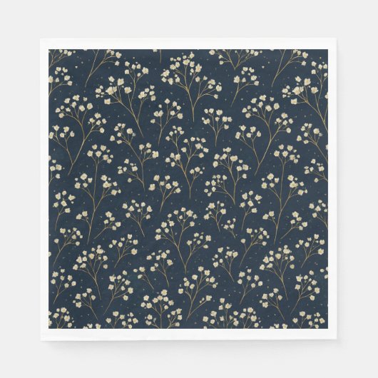 Champagne Baby's Breath Scatter Papier Servet (Voorkant)