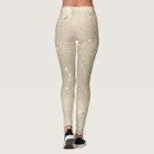 Champagne Background White en Beige Glitter Leggings (Achterkant)