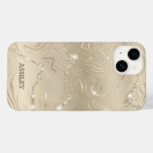 Champagne Background White Glitter Case-Mate iPhone Case (Achterkant (horizontaal))