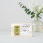 Champagne Bakery Baker Pastry Chef Groene Macarons Visitekaartje (Staand voorkant)