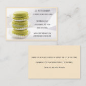 Champagne Bakery Baker Pastry Chef Groene Macarons Visitekaartje (Voorkant / Achterkant)