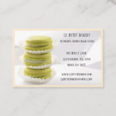 Champagne Bakery Baker Pastry Chef Groene Macarons Visitekaartje (Voorkant)