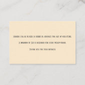 Champagne Bakery Baker Pastry Chef Vanilla Macaron Visitekaartje (Achterkant)