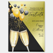 Champagne & Ballonnen 40e Verjaardag Magneet (Voorkant)