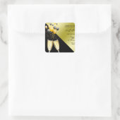 Champagne & ballonnen 40e verjaardag vierkante sticker (Tas)