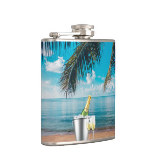 Champagne Beach Flask Heupfles