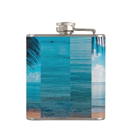 Champagne Beach Flask Heupfles (Achterkant)