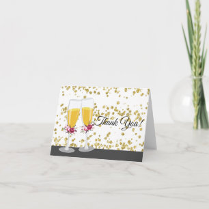 Champagne bedankkaart