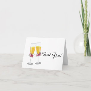 Champagne bedankkaart