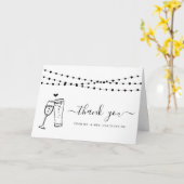 Champagne & Beer Toast & de Lichten van het Koord  Kaart (Gele Bloem)