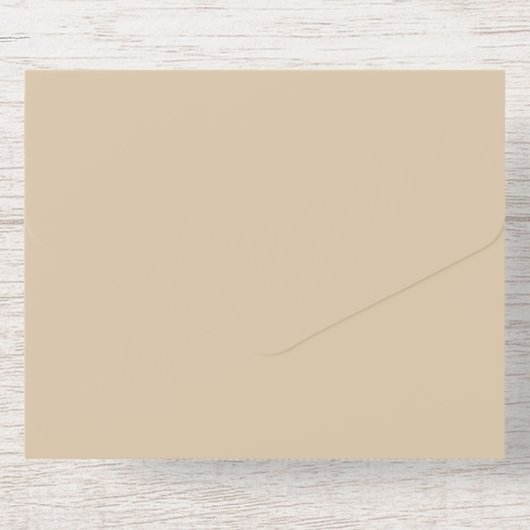 Champagne Beige All In One Uitnodiging (Achterzijde)