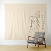 Champagne Beige Bruiloft Feest Foto Achtergrond Wandkleed (In Situ (horizontaal))