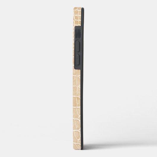 Champagne Beige Faux Crocodile Leather Case-Mate iPhone Case (Achterkant / Links)