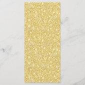 Champagne Beige Gold Glitter 4x9" Wedding Menu (Achterkant)