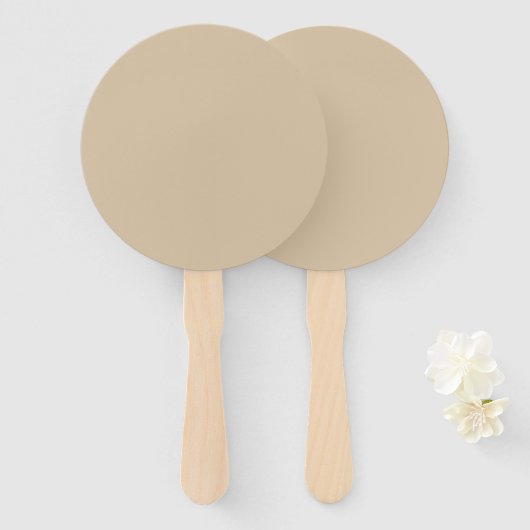 Champagne Beige  Handwaaier (Voorkant en achterkant)