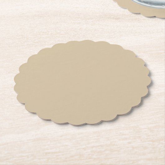 Champagne Beige Kartonnen Onderzetters (Gekanteld)
