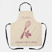 Champagne Beige met Roos Gold Whisk en Kruid Schort (Voorkant)