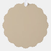 Champagne Beige Ornament Kaart (Achterkant)