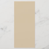 Champagne Beige Programmakaart (Achterkant)