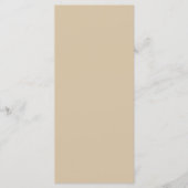 Champagne Beige Programmakaart (Voorkant)