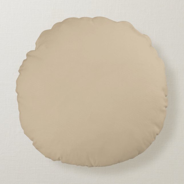 Champagne Beige Rond Kussen (Voorkant)