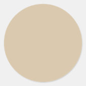 Champagne Beige Ronde Sticker (Voorkant)