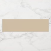 Champagne Beige Waterfles Etiket (Enkel label)