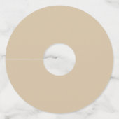 Champagne Beige Wijnglaslabel (Achterkant)