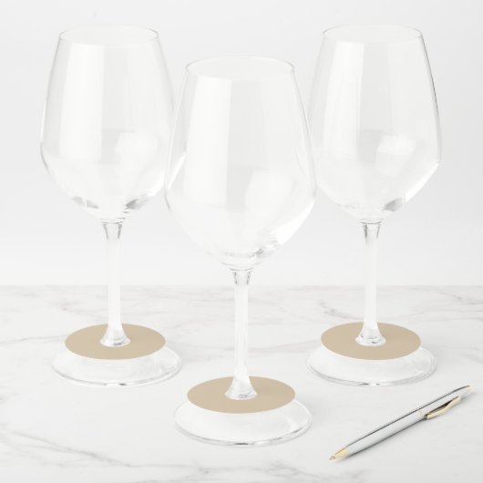 Champagne Beige Wijnglaslabel (Set)