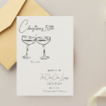 Champagne Birthday Invitation Kaart<br><div class="desc">Pop de kurk en vier in stijl met onze Champagne Verjaardagsuitnodiging. Deze uitnodiging zet de toon voor een elegant en feestelijk verjaardagsfeest. Met een chique champagneflesontwerp belooft het een evenement vol verfijning en vrolijkheid. De uitnodiging is gemaakt met een vleugje glamour, waardoor het geschikt is voor verschillende verjaardagsthema's. De subtiele...</div>