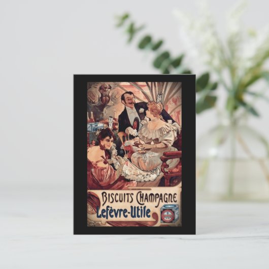 Champagne Biscuits 1896 Briefkaart (Staand voorkant)
